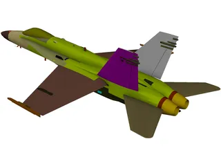 F-18C 3D Model preview