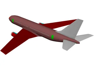 Boeing 767-200 3D Model preview