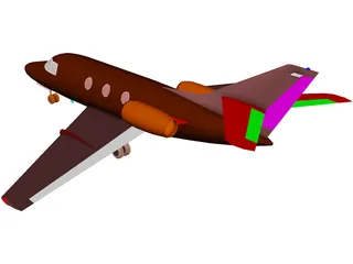 Dassault Falcon 100 3D Model preview