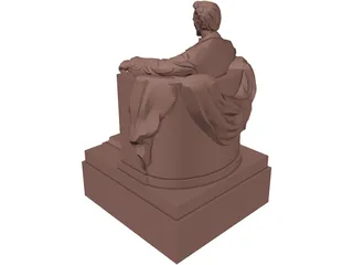 Lincoln Memorial Statue 3D Model preview