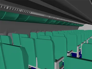 Airbus A300 Interior 3D Model preview
