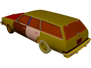 Oldsmobile Cutlass Cruiser (1983) 3D Model preview
