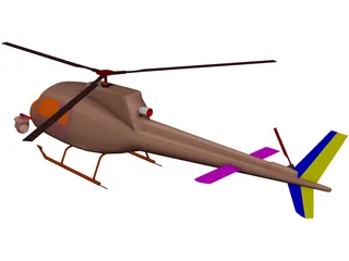Eurocopter AS-350 Ecureuil 3D Model preview