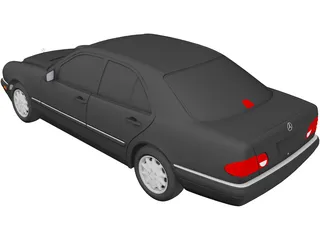 Mercedes-Benz E-class (1996) 3D Model preview