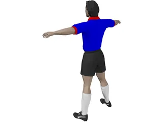 Soccer Player 3D Model preview