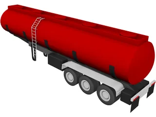Tank Trailer 3D Model preview
