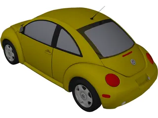 Volkswagen Beetle (1998) 3D Model preview