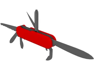 Pocket Knife 3D Model preview