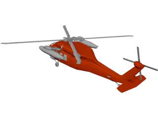 Sikorsky UH-60 Black Hawk 3D Model preview