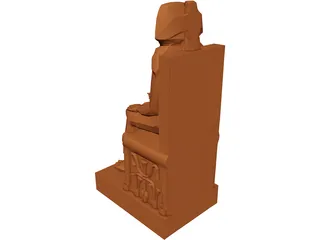 Khafre Statue 3D Model preview