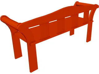 Bench 3D Model preview