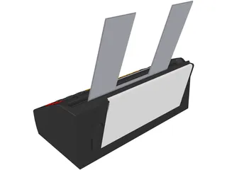 Fax Machine 3D Model preview