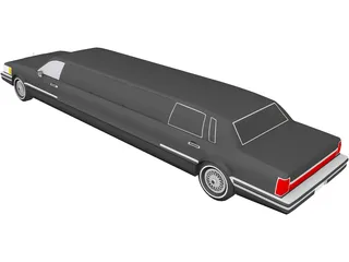 Lincoln Limousine 3D Model preview