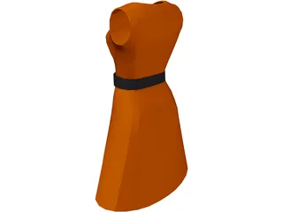Woman Dress 3D Model preview