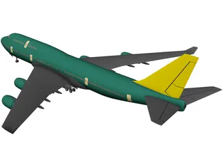 Boeing 747-400 3D Model preview