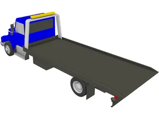 Wrecker Flatbed 3D Model preview