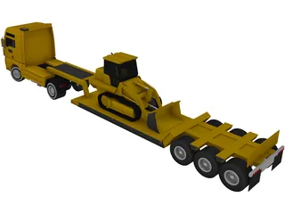 Euro Lowboy 3D Model preview