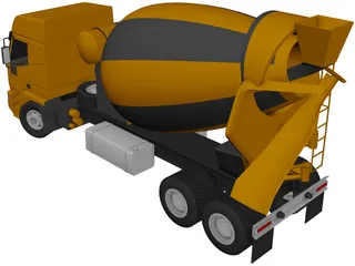 Euro Cement Mixer 3D Model preview