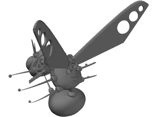 Metal Bee 3D Model preview