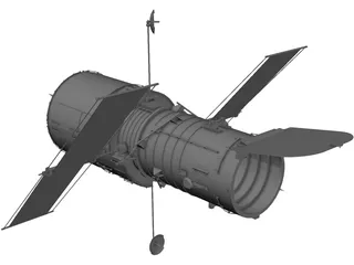 Hubble Space Telescope 3D Model preview