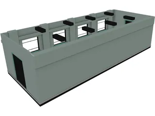 Hospital Ward 3D Model preview