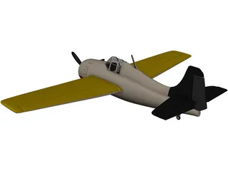 F4F Wildcat 3D Model preview