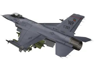 F-16C USAF 3D Model preview