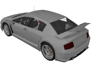 Peugeot 407 Rally Car Concept 3D Model preview