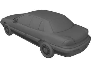 Pontiac Grand Am (1994) 3D Model preview