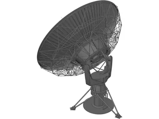 Radio Satellite Telescope 3D Model preview