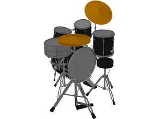 Drum Set 3D Model preview