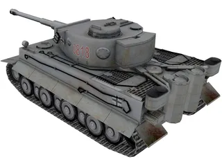 TIGER Tank 3D Model preview