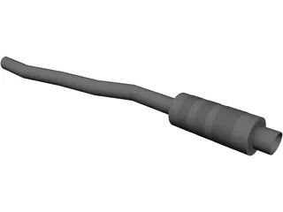 Street Car Exhaust 3D Model preview