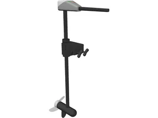 Electric Trolling Motor 3D Model preview