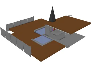 Parrilla Exterior 3D Model preview