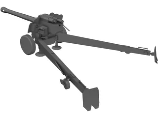 D-20 Howitzer 3D Model preview