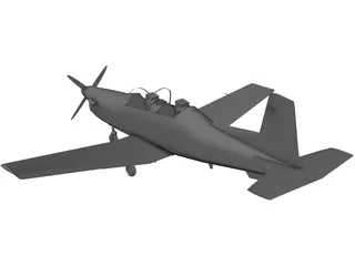 North American T-6 Texan II 3D Model preview