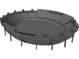 Modern Stadium 3D Model preview