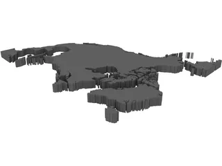 North America 3D Model preview