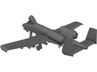 A-10A Thunderbolt II 3D Model preview