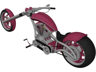 Custom Chopper 3D Model preview