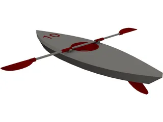 Kayak 3D Model preview
