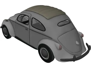 Volkswagen Beetle (1963) 3D Model preview