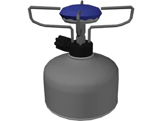 Gas Primus with Balloon for Outdoors 3D Model preview