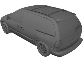Dodge Caravan Sport (2000) 3D Model preview