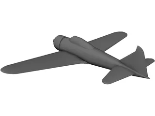 A6M Zero 3D Model preview