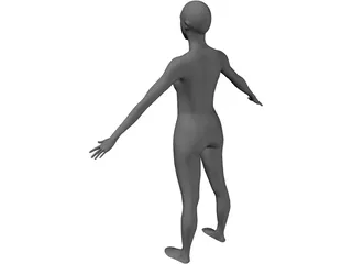 Woman African-American 3D Model preview