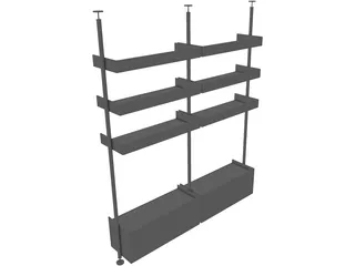 Bookcase 3D Model preview