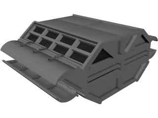 Spaceship Cargobox 3D Model preview