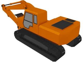Excavator 3D Model preview